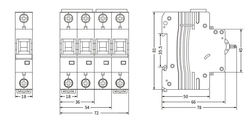 ekm1 63dc 6ka 10ka dc mcb 6