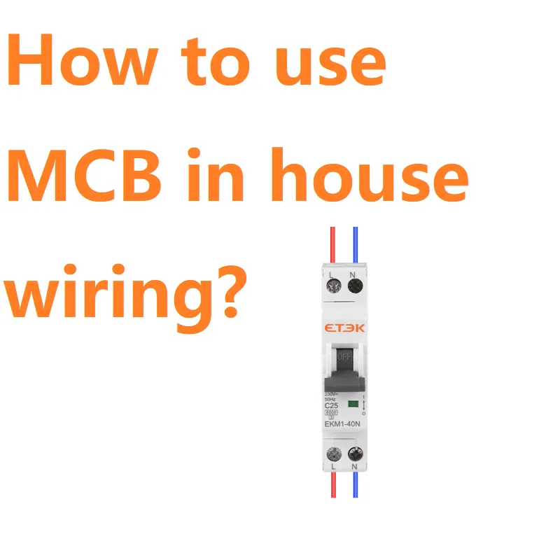 How to use MCB in house wiring?