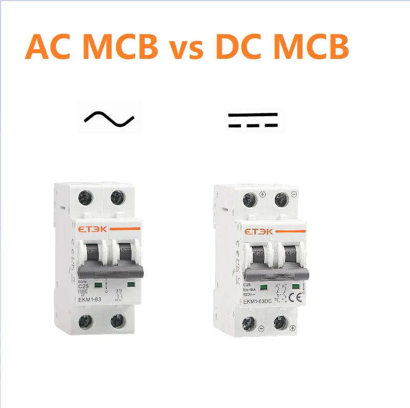 Difference between ac and dc mcb